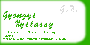 gyongyi nyilassy business card